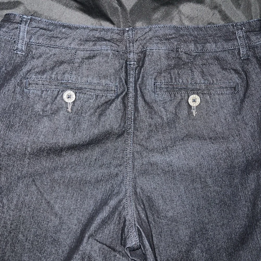 Style&Co Womens 10 Dark Blue Mid Rise Bermuda Denim Shorts casual Chic vtg inspo